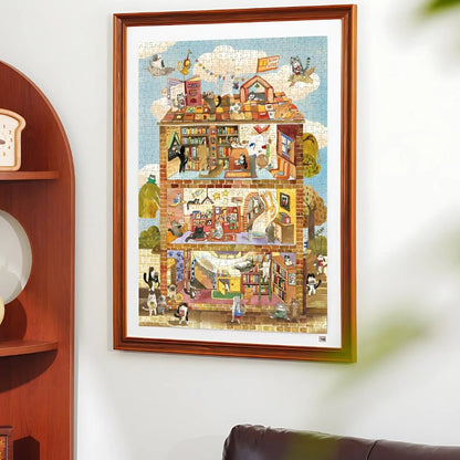 The Library of Purring Pages | TOI | 1000 Piece Puzzle | Jigsaw Puzzle - Mystery Matrix