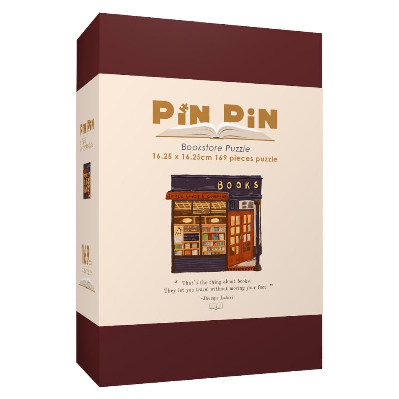 Three Lives & Company | Pin Pin | Mini Puzzle | Bookish Jigsaw Puzzle - Mystery Matrix