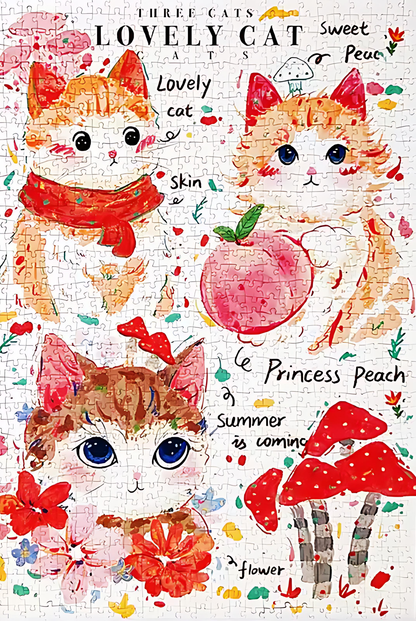 Three Orange Cats | Kessing | 1000 Piece Puzzle | Jigsaw Puzzle - Mystery Matrix