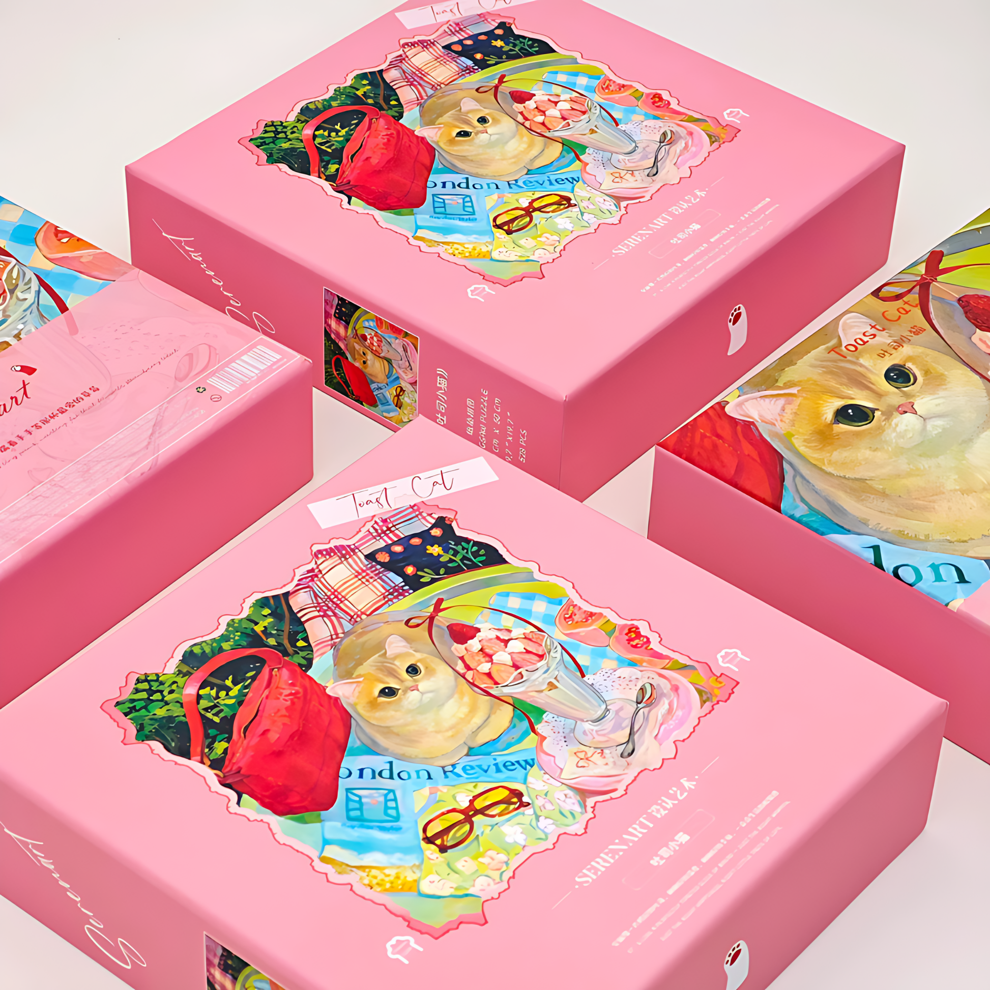 Toast Cat | Seren Art | 528 Piece Puzzle | Jigsaw Puzzle - Mystery Matrix