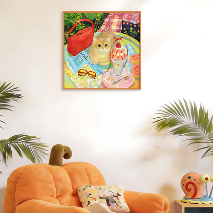 Toast Cat | Seren Art | 528 Piece Puzzle | Jigsaw Puzzle - Mystery Matrix