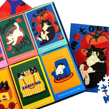 Tomato Kitty | Puffinkids | 6 in 1 Mini Puzzle | Jigsaw Puzzle - Mystery Matrix