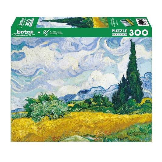 Van Gogh's Wheatfield with Cypresses | Botop | 300 Piece Puzzle | Jigsaw Puzzle - Mystery Matrix