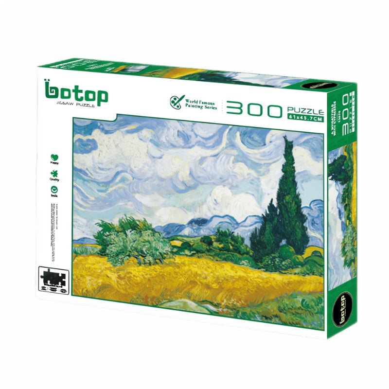 Van Gogh's Wheatfield with Cypresses | Botop | 300 Piece Puzzle | Jigsaw Puzzle - Mystery Matrix