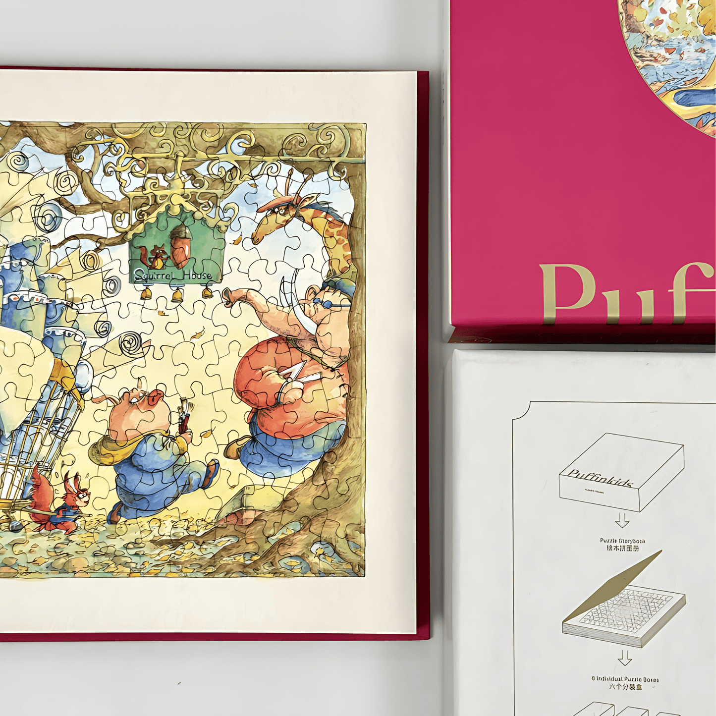 Wedding Storybook | Puffinkids | 6 in 1 Mini Puzzle Book Set | Jigsaw Puzzle - Mystery Matrix