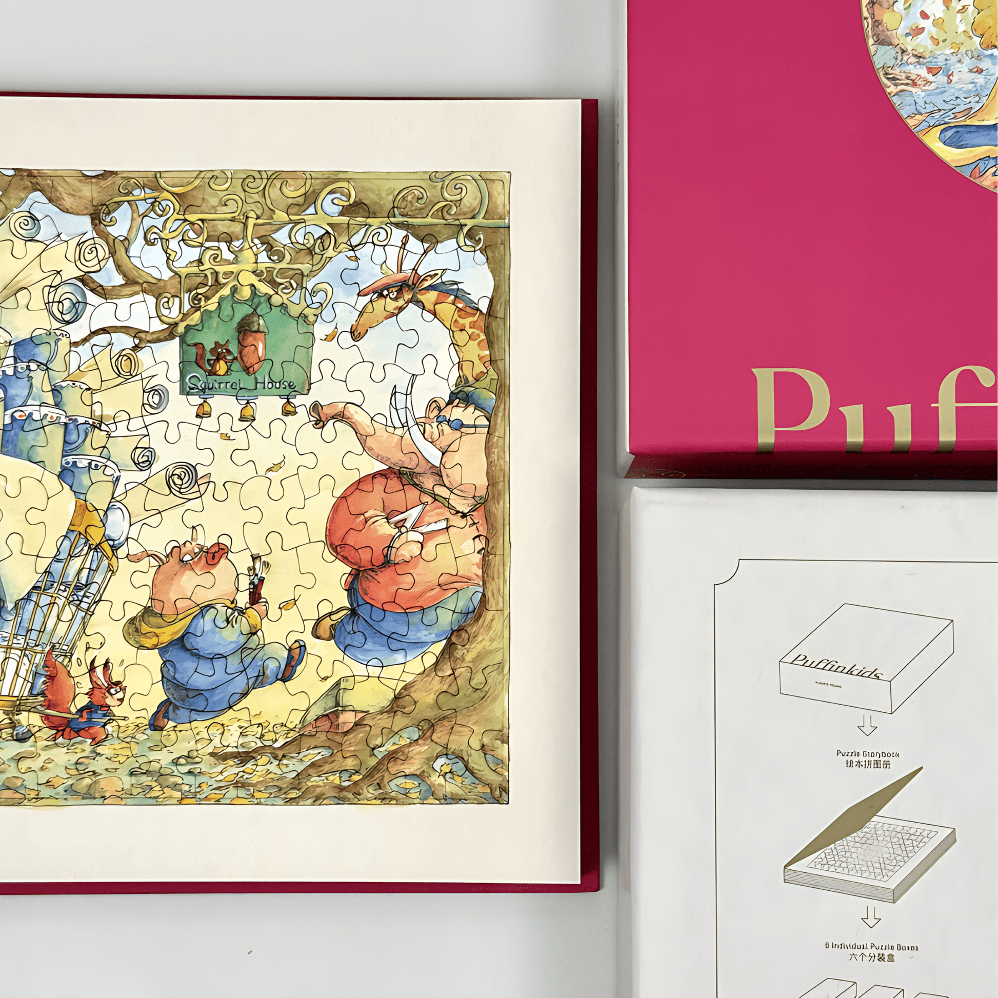 Wedding Storybook | Puffinkids | 6 in 1 Mini Puzzle Book Set | Jigsaw Puzzle - Mystery Matrix