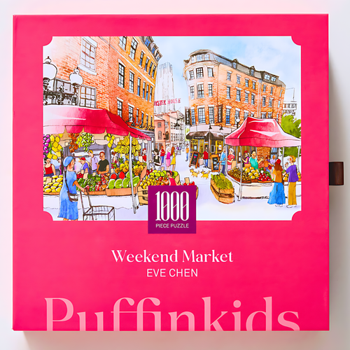 Weekend Market | Puffinkids | 1000 Piece Puzzle | Jigsaw Puzzle - Mystery Matrix