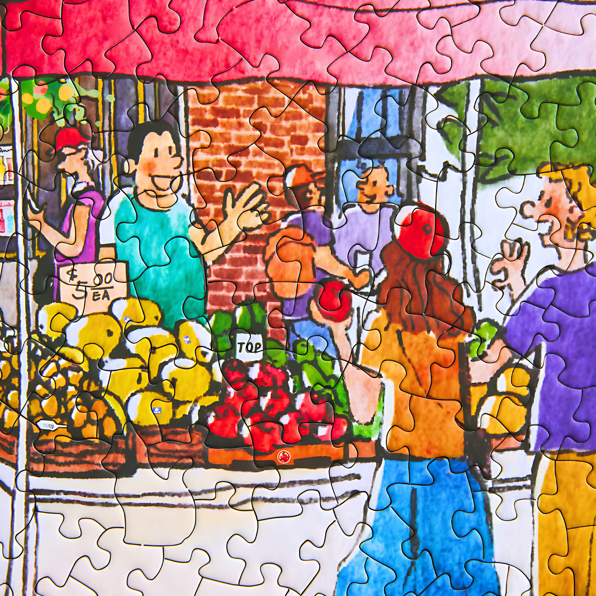 Weekend Market | Puffinkids | 1000 Piece Puzzle | Jigsaw Puzzle - Mystery Matrix