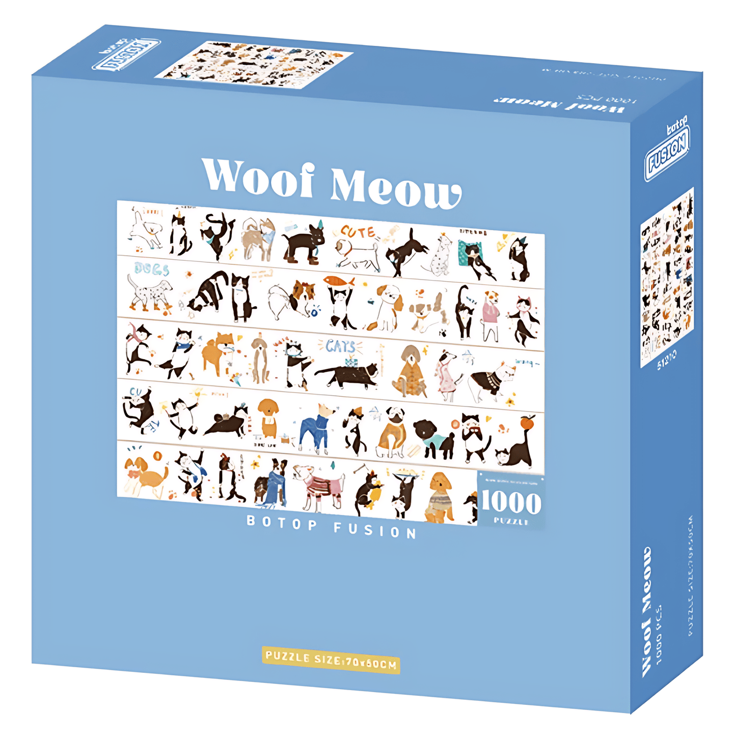 Woof Meow | Botop Fusion | 1000 Piece Puzzle | Jigsaw Puzzle - Mystery Matrix