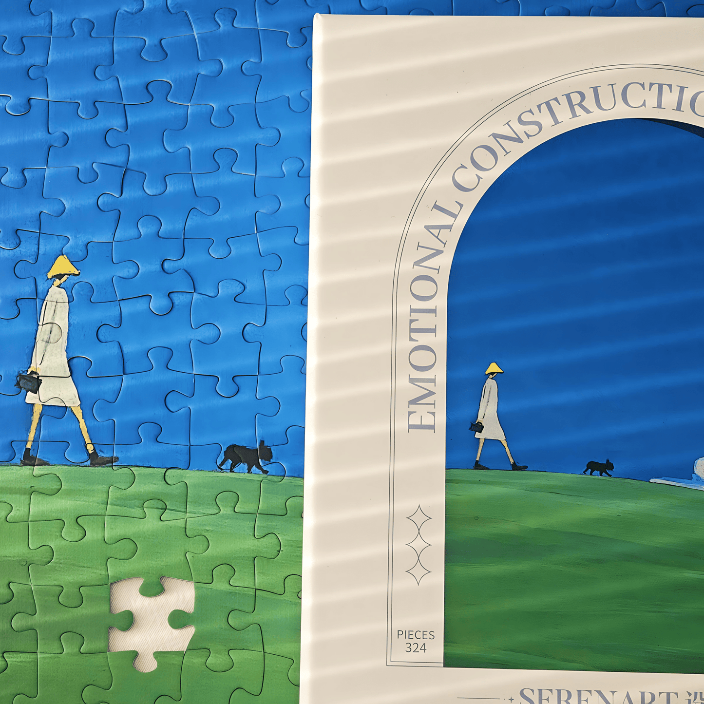 Yun Zhong San Bu (Walking Among the Clouds) | Seren Art | 324 Piece Puzzle | Jigsaw Puzzle - Mystery Matrix